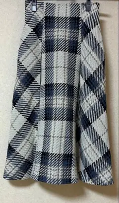 SNIDEL ロービングチェックミディスカート