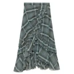 FURFURチェックランダムフリルスカート