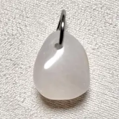 ステンレス 天然石チャーム ネックレス ローズクォーツ