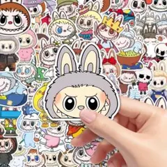 ラブブ ステッカー シール フレークシール 人気 大きめ 50枚入り L1