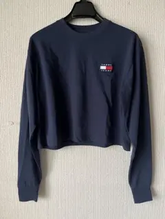 TOMMY JEANS ネイビー クロップドTシャツ XS