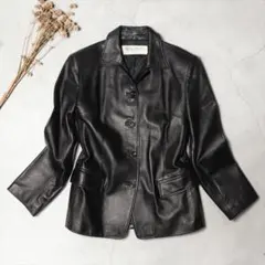 美品★BALMAIN★レザージャケット★ブラック★バルマン★ラムレザー★9号★M