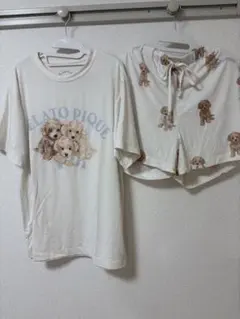 【gelato pique】トイプードルTシャツ＆ショートパンツセットのサムネイル