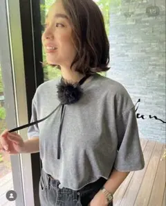 【一度のみ着用】THE NEWHOUSE SERRA TOP ベロア Tシャツ