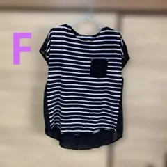 匿名配送　可愛い　オシャレ　NICE CLAUP ストライプ 半袖Tシャツ　F