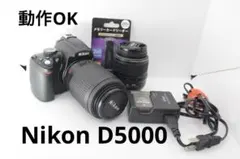 シャッター6019回　美品 Nikon D5000 ダブルレンズ　動作OKのサムネイル