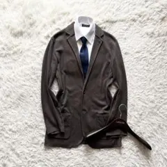 <極美品>LARDINI 新ロゴ ネイビー コットン ジャケット サイズM相当 極美品>LARDINI 新ロゴ ネイビー コットン ジャケット サイズM相当