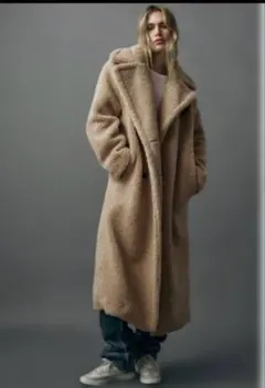 ZARA エクストラロングフェイクボアコート