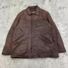 h*y様 columbia　レザーカーコート　レザージャケット　古着　ブラウン
