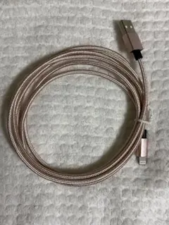 Lightningケーブル USB ピンクシルバー 2m