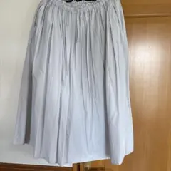 Samansa Mos2ライトグレー フレアスカート コットン