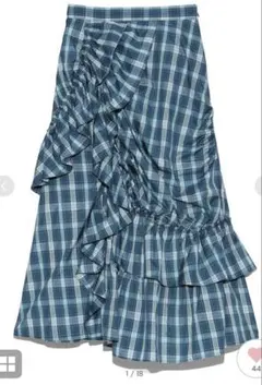 FURFUR チェックラッフルティアードスカート