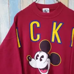1056☆ディズニー☆ミッキー☆スウェットトレーナー☆USA製☆90s☆XL
