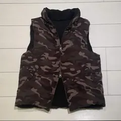 ニコアンド niko and ダウンベスト 迷彩 リバーシブル　Ｌサイズ