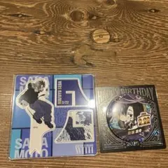 サカモトデイズ 勢羽 真冬 バースデイ缶バッジ アクリルXフィギュア クロス
