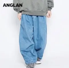 ANGLAN-Stone Vintage Denim Balloon Pants