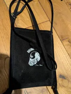 BrownBrownショルダーバック（ピッグスエード)