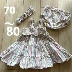baby GAP ストライプ ワンピース3点セット 70サイズ