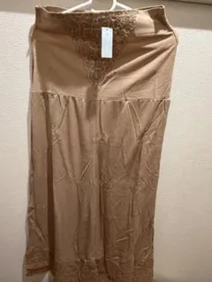 ブラウン レース装飾 ペチパンツ