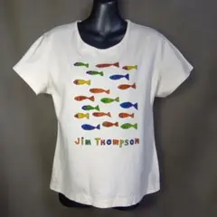 m23170★Jim THompson★綿100%★カラフルな魚柄Tシャツ★Mのサムネイル