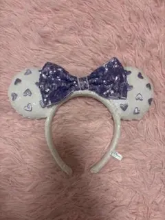 ハート スパンコール ミニー カチューシャ