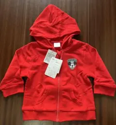 【新品】【未使用品】Disney ミッキーマウス フード付きパーカー 80センチ