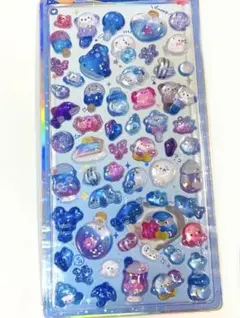 うるちゅる ドロップ　シール　ぷかぷか 海 生き物　平成 女児　立体 ボンボン