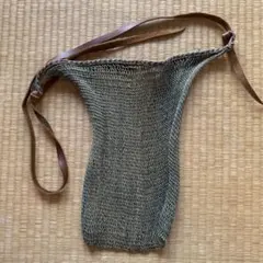ヴィンテージ メキシコ マゲイ レザー紐付き ショルダーバッグ 民芸品