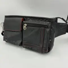 未使用】カステルバジャック　ワンショルダーバッグ　ウエストポーチ　レザー　黒