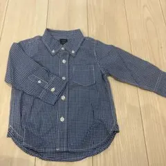 babyGap 青チェック 長袖シャツ 18-24ヶ月