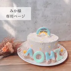 みか様専用ページ　クレイケーキ　名前フェイクアイシングクッキー