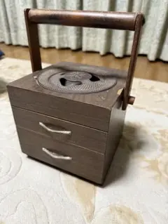 木製収納ボックス 引き出し2つ付き