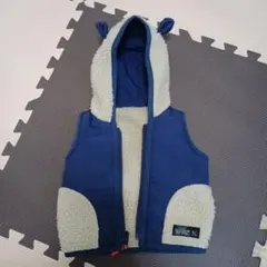 ベビーベスト ボア　ネイビー　フード付き　６０センチ～７０センチ　男の子