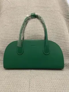 新品 韓国 グリーン ハンドバッグ シンプル 小物 2way 美品