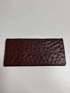 最終価格❗️オーストリッチレザー 長財布 ダークブラウン