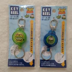 新品★2点★リール式★キーホルダー★カギ★パスケース★ディズニー★トイストーリー