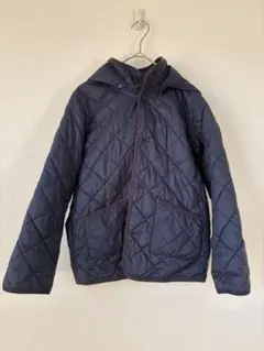 【訳あり】ネイビー キルティング 中綿コート　無印良品　140