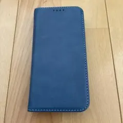 iPhone14手帳型ケース 青