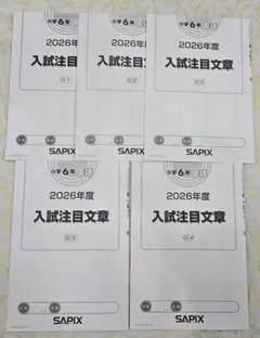 原本】SAPIX6年 2026年7月度復習テスト 4教科新品 解答用紙解説付き