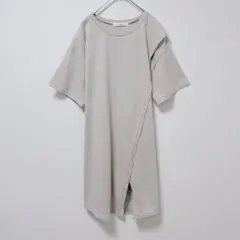 サマンサモスモス チュニック チュニック Tシャツ アシンメトリー　無地　綺麗め