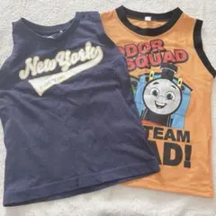 キッズTシャツ タンクトップ 95cm 英文字 トーマス 2枚 男の子 西松屋