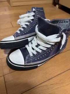 スタッズ付きハイカットスニーカー Y2K コンバース