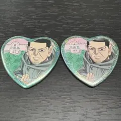 ゴールデンカムイ 愛です 缶バッジ ハート型缶バッジ 月島基　2点セット