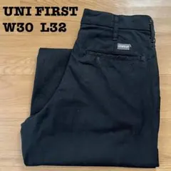 W30 ユニファースト ワークパンツ 黒　チノパン UniFirstアメリカ古着