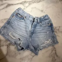ZARA デニムショートパンツ 122【1,2回着用】