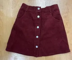 BROWNY　タイト　スカート　台形　  コーデュロイ　赤　M 　厚手