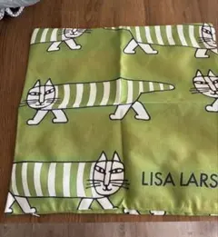 LISA LARSON クッションカバー 緑色 猫デザインのサムネイル