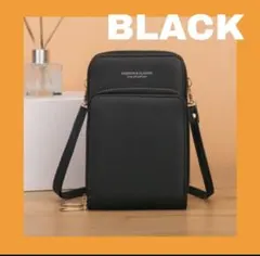 スマホ ショルダー 【ブラック】 ポーチ 斜めがけ ポシェット ミニ 財布