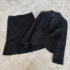 【UNTITLED】アンタイトル スカートスーツ セットアップ Mサイズ ネイビ