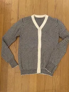 極美品】TKMIXPICE ストレッチ トリコロール ボーダー カーディガン 